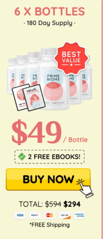 PrimeBiome 6 bottles